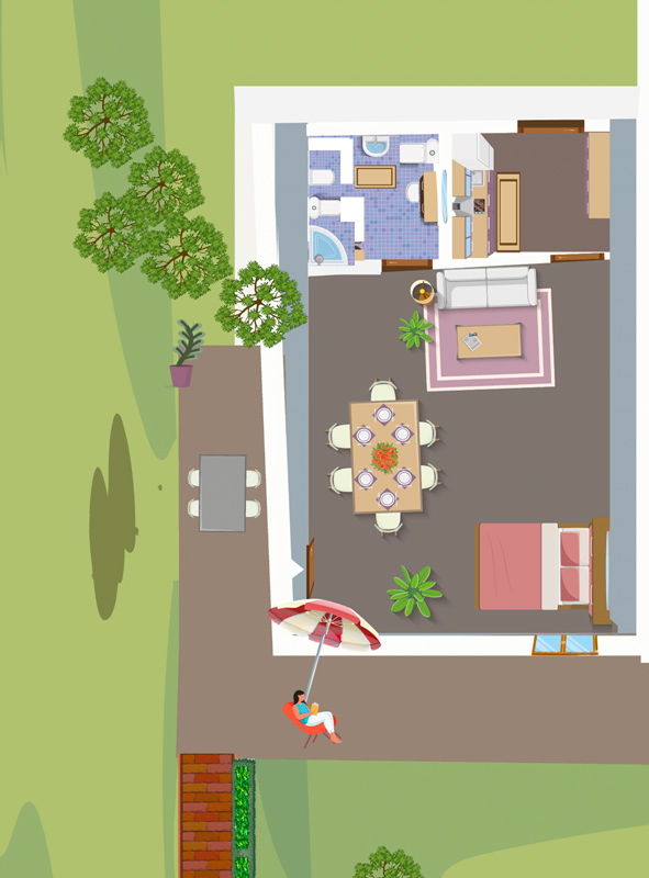 planimetria appartamento vacanze casa mary Tignale